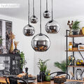 Wohn Schlaf Ess Zimmer Raum Kugelleuchte chromfarben Pendel Leuchten Hänge Lampe