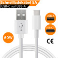 1,5m USB C auf USB A Ladekabel Schnellladekabel für Apple iPhone Samsung Xiaomi
