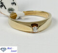 Klassischer Ring, 585 Gelbgold 14 Karat  Diamant Brillant 0,07 ct.