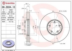 2x BREMBO Bremsscheibe Bremsscheiben Satz Bremsen PRIME LINE Vorne 09.E834.10