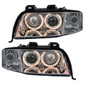 Xenon D2S Scheinwerfer Set Klarglas Angel Eyes für Audi A6 4B C5 Bj. 01-04 Chrom
