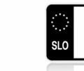 2x Nummernschild Kennzeichen Aufkleber SLO EU Feld in schwarz Waschstrassenfest