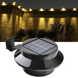 Dachrinnenleuchte Solarlampe Warmweiß Außenleuchte LED Wandlampe Zaunleuchte 2X