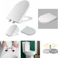 Klodeckel aus Duroplast Toilettendeckel WC sitz mit Absenkautomatik D-Form weiß