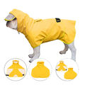 Hunderegenmantel mit transparenter Kapuze, Poncho-Regenjacke für kleine und H1Q0