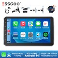 1 DIN Carplay Autoradio 10,1 Zoll Android 14 4+64G GPS RDS drehbarer Bildschirm
