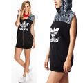 Adidas Los Angeles Damen Kapuzen Pullover Kleid Trefoil Hoodie Weste Jacke S M L