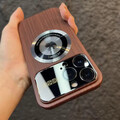 Holz-Optik MagSafe Hülle für iPhone 16 15 14 13 12 11 Pro Max Kameraschutz Case