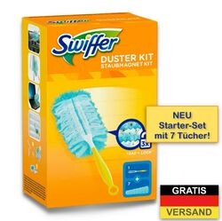 Swiffer Staubmagnet Starterset Griff + 7 Tücher Staubtuch - Staubwedel - Swiffer