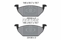 Bremsbelag Satz Bremsscheibe Scheibenbremse für VW ab 97-> Vorne Textar 2313001