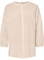 Baumwollbluse aus Musselin 7/8- Arm Gr. 42 Kieselbeige Bluse Tunika Shirt Neu*
