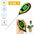 LCD Bodenmessgerät 4 in 1 pH-Wert Temperatur Feuchtigkeit Licht Bodentester~!