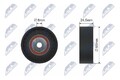 1x RNK-AU-014 NTY Umlenk-/Führungsrolle, Keilrippenriemen für AUDI,SKODA,VW