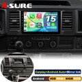 Android 15 4+64GB Autoradio Carplay RDS DSP Navi für VW T6 Transporter Multivan