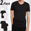 TOM TAILOR Herren Basic T-Shirt 2-er Stück Pack Uni Kurzarm V-Ausschnitt Set NEU
