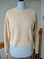 Aparter Kurz-Pulli von FTC-Cashmere - beige - 50 % Cashmere -  Größe M