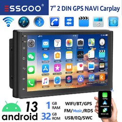 7 Zoll 2 DIN 32G Android 13 Autoradio Carplay GPS NAVI FM RDS WiFi Bluetooth USB