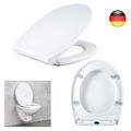 Premium WC-Sitz Toilettendeckel Absenkautomatik Thermoplast weiß Deckel
