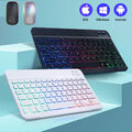 Beleuchtet Bluetooth Tastatur Maus für iPad 6/7/8/9/10th 10.9 10.2 Air 5 4 Pro11