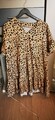 Tunika Kleid HÄNGERCHEN GR. 46 Beige schwarz Leo kurzarm Neu