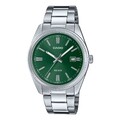 Casio Unisex-Uhr Timeless Grün Quarz Edelstahl-Band MTP-1302PD-3AVEF