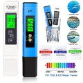 Digital Tester PH+TDS EC Wassertest Meter Messgerät Leitwertmessgerät 0-9990ppm-