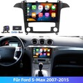 DAB+ 2+64GB Carplay Android 15 Autoradio Für Ford S-Max 2006-2015 GPS BT SWC KAM