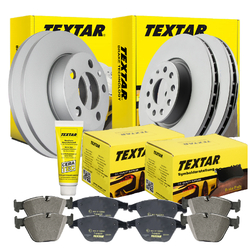 TEXTAR Bremsensatz Peugeot 106II (1) Ø247mm Vorn Ø247mm Hinten + CERATEC