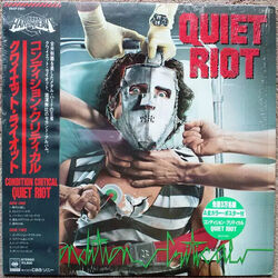 LP Quiet Riot Condition Critical + OBI, INSERT, POSTER NEAR MINT CBS/Sony