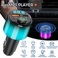 Bluetooth 5.4 FM Transmitter für Auto,30W PD&QC3.0 Auto Adapter MP3 Musik Player
