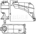 Ausgleichsbehälter, Kühlmittel schwarz CRT 117 000S MAHLE für MERCEDES-BENZ