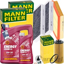 MANN INSPEKTIONSPAKET+6L MANNOL NRG 5W30 ÖL passend für BMW 1er F40 2er F45 MINI