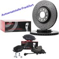 Brembo XTRA LINE Bremsscheiben + Bremsbeläge VORNE VW GOLF 7 PASSAT 3G A3 LEON