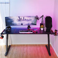 Gaming Tisch mit LED Computertisch Gamer Tisch schwarz PC Tisch 100 120 140 cm 