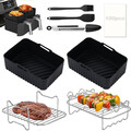 10-Teiliges Heißluftfritteusen Zubehör Für Ninja Foodi AF400EU AF300EU Dual Pan