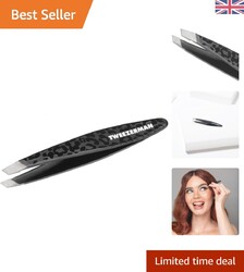 Schwarz Leopard Mini schräge Pinzette - Reisegröße Beauty-Tool für perfekte Brauen