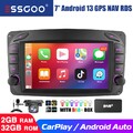 DAB+ Autoradio Carplay 2+32G Android 13 GPS Kam Für Benz C/CLK Klasse W209 W639
