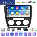 Android 15 Autoradio CarPlay GPS WiFi RDS Für Skoda Octavia II 1Z3 1Z5 DAB+ 10"