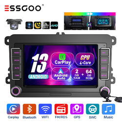 7" Autoradio Carplay Android 13 64G GPS Kam Für VW GOLF 5 6 Passat Touran Sharan