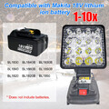 10X Für Makita Li-ion Akku LED Arbeitsleuchte 18V Strahler Licht Taschenlampe
