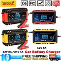 Auto Intelligentes Batterieladegerät 12V 24V KFZ Batterie Ladegerät PKW Akku AGM