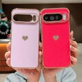 Handy Hülle für Google Pixel 10 9 Pro XL 8 Pro 9A 8A Plating Herz Silikon Bumper