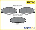 Bremsbelagsatz, Scheibenbremse TEXTAR 2356901 für Hyundai XG