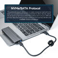 M.2 SATA NVME Externes SSD Gehäuse PCIe USB 3.1 USB-C Festplattengehäuse Adapter