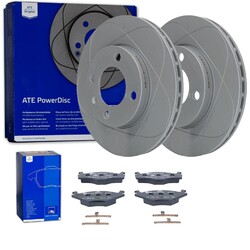 ATE PowerDisc BREMSENSET VORNE passend für VW GOLF 1 2 GT GTI POLO G40 SCIROCCOVA 239x20mm  belüftet // Bitte Einschränkungen beachten