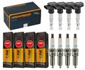 4x DENCKERMANN Zündspule +4x NGK Zündkerze V-Line für BMW 3er Compact E46