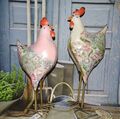 XXL Deko-Figur Huhn Geli/Gerda 45/54cm Metall Ostern*Frühling*Auswahl*Hahn Henne