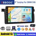 2+64G Android 14 DAB+ Carplay Autoradio GPS KAM Für BMW 3er E46 M3 Rover 75 MGZT
