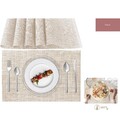 Tischsets Abwaschbar 6er Set, Platzset PVC Hitzebeständig rutschfest,