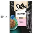 (€ 11,20 /kg) SHEBA Selection in Sauce mit Lachs - Mega Pack: 84 x 85 g Beutel